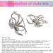 Holibanna Mens Spider Stud Earrings - Gothic Costumes Jewelry for Women - Stainless Steel Ear Clip - Buy Online on GoSupps.com