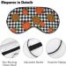 LynaRei Orange Leopard Pumpkins Sleeping Mask - Adjustable Strap, Black White Buffalo Plaid Eye Cover for Deep Sleep - Style 3 - Buy Online on GoSupps.com