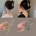 2 Pcs Cute Hair Claw Fairy Girl Rhinestone Hair Clip Big Hair Jaw Clip Nonslip Hair Clamp Hair Accessories Sliver&Gold 2PCS