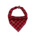 Unique Style Paws Dog Ceal 1 STK.Washable neck triangle made of cotton dogs for small medium large dogs and cats L (1 -pack) black / red