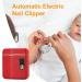 Hutnncg Electric Nail Trimmer | 3 Modes Adjustable Electric Manicure Pedicure Tool for Seniors - Safety Fingernail Trimmer & Cutter Lighted Quiet Nail Scissors with Storage for Home Use Red - Buy Online on GoSupps.com
