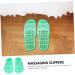 MAGICLULU 2 Pairs Slippers Quick Drying Shower Slippers Green Home Indoor Slippers Non Dorm Shoes Gym Foot Spa Soak Tub Shower Footware Massaging Travel Pvc Household Plastic Barrel 23x9cm 6x3pcs Greenx3pcs - Buy Online on GoSupps.com