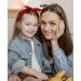 Wecoe 4 Pack Cute Bow Headbands for Women and Girls - Red, White, Black, Leopard, Polka Dot - Valentine's Day Hair Accessories Gift - Buy Online on GoSupps.com