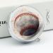Baseball Print Round Pill Box - 3 Compartment Medicine Organizer | Decorative Metal Portable Pocket Pill Case - Buy Online on GoSupps.com