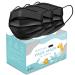 100PCS Kids Face Mask Breathable Black Face Masks for Children Disposable Kids Masks for Protection Safety Mask Anti Dust Air Pollution Protection Black100