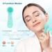 Silicone Electric Facial Cleansing Brush | Waterproof Heated Sonic | 4 Modes for Deep Cleaning & Exfoliating | Blackhead Removal | Mother's Day Gift | Green - Medium - Buy Online on GoSupps.com