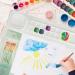 Atrusu Silicone Craft Mat 20X16 Inch - Nonstick Artist Mat with Brushes and Sponge - Blue - Ideal for Kids Painting and Art Play - Buy Online on GoSupps.com