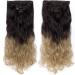 SEGO Clip-in Extensions | 8 Wefts Wavy Synthetic Hairpiece | Dark Brown to Ash Blonde 18 | Affordable Quality Hair Extensions for All International Shipping - Buy Online on GoSupps.com