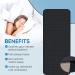 Grounding Mat for Better Sleep and Pain Relief - 54x71 Inch Earth Connected Conductive Carbon Leatherette Pad - Buy Online on GoSupps.com