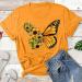 Women's Summer Sunflower and Butterfly Graphic Tee - XX-Large Orange - Buy Online on GoSupps.com