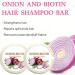  Dmuzsoih 60g Shampoo Soap Onion Biotin Shampoo Bar Nourishing Purifying Onion Biotine Shampoos Hair Growth Soap Solid Shampoo To Strengthen For Adults Men Women - Buy Online on GoSupps.com