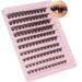 Lash Clusters 120Pcs DIY Individual Eyelash Extenisons Natural Look D Curl Cluster eyelashes 8-16MM Reusable Individuals DIY at Home (#01) Classic Lashes