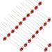 Sunflower Rhinestone Bridal Hair Pins - 20Pcs U-Shaped Wedding Accessories in Red - Buy Online on GoSupps.com
