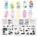 Summer Nail Stamp Template Kit - 4 Pcs Dolphin Starfish Coconut Leaf Stamping Plates Set | Nail Art Templates with Stamper & Scraper | Manicure Supplies - Buy Online on GoSupps.com