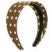 Womens Retro Headband - Brown Dots | Elastic Durable & Stylish | Shop Now! - Buy Online on GoSupps.com
