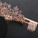 Minkissy Women Tiara with Comb | Crystal Headband Crown for Bride Princess & Lady - Golden & Rosa Strass - Buy Online on GoSupps.com