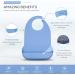 Clever at Home Adult Bibs - Silicone Bibs for Elderly Men and Women in Blue and Gray - Buy Online on GoSupps.com