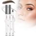 3D Magic Microblading Eyebrow Pencil - 2024 NEW Waterproof Brow Pencil with Micro-Fork Tip Upgrade Fine Stroke Eyebrow Pen Makeup Eyebrow Pencil (Gray)