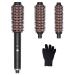 Thermal Brush 30/38/45mm 3 EN 1 Thermal Brush Set 3 replacement brushes hot Brush round brush volume hair comb with 110 190 digital display thermal brush for root volume and loose curls black