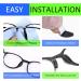 SULIVES Silicone Glasses Nose Pads Stick on Non-Slip Nose Pads Spectacle Nose Pads for Glasses Eyeglasses Sunglasses (Black) - Buy Online on GoSupps.com
