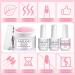 Saviland Pink Builder Nail Gel Kit - 5-In-1 Builder Base & Hard Gel for Nail Strengthening, Repair, and Extensions - DIY Home Nail Kit - Buy Online on GoSupps.com