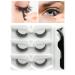 No Glue Lashes - 3 Pairs Stick Lashes | Natural Look No Glue Needed False Lashes Natural Look Easy To Apply Contact Lens Friendly