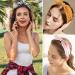 Women's Fashion Polka Dot Rabbit Ear Bow Headbands - Vintage Wide Bunny, Knotted Turban Headbands (6 Pcs) - Buy Online on GoSupps.com
