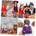 ifundom 6pcs Handbags Halloween Treat Bag Goodie Handles Trick-or-treat for Non Pouches Handle Reusable - Buy Online on GoSupps.com