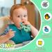 HOPEEYE 2 Pack Silicone Baby Teething Toys - Robot Remote Control Teether Set for Babies 6-12 Months - Chew Toys for Boys and Girls - Early Educational Sensory Toy - Grey & Green - Buy Online on GoSupps.com