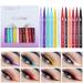 Neon Eyeliner Matte Rainbow Eyeliners Quick-Dry Formula | Smudge Proof Waterproof Neon Eyeliner Pencil Set 12 Colors Pigmented Eye Liner for Face and Body Paint Cle-ca