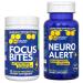 NATURAL STACKS Paraxanthine Supplement Bundle - Focus Bites & NeuroAlert Bundle - Caffeine Free Focus with Enfinity Paraxanthine - 60 Total Servings