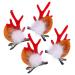 MAGICLULU 2 Pairs Christmas Hair Clips Hair Accessories Christmas Hair Barrette Christmas Hairpin Christmas Reindeer Antlers Hair Clips Antler Hair Barrette Corner Clip Abs
