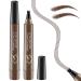 Eyebrow Pencil  Microblading Eyebrow Pen for Women  4 Point Eyebrow Pencil Waterproof Smudge Proof  Liquid Eyebrow Pencil Makeup Fills Brows dark brown