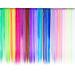 30 pieces of party highlights colorful clip in synthetic hair extensions 21.6 inch long heat -resistant synthetic hair extensions in several colors (style A) 30 pieces multi -color straight