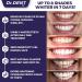 DrDent Premium Teeth Whitening Strips - 20 Sessions Non-Sensitive Formula | Peroxide-Free and Safe for Enamel | Includes Mouth Opener - Buy Online on GoSupps.com
