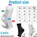 Darryy Compression Socks - 4 Pairs for Men & Women (2 Black 2 White L/XL) | Premium Comfort & Support for All-Day Wear - Buy Online on GoSupps.com