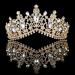 TOBATOBA Gold Crown for Women  Wedding Tiaras for Women Crystal Princess Tiara Queen Crowns for Women Wedding Tiaras for Bride Quinceanera Headpieces for Birthday Prom Pageant Halloween Cosplay