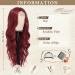 Buy BARSDAR Long Wavy Red Wig - 66cm Middle Parting Curly Lace Front - Heat-Resistant Synthetic Hair for Women | Perfect for Daily Party Cosplay & Halloween - Buy Online on GoSupps.com