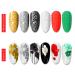 Saviland 12 Colors 2 in 1 Gel Art Paint for Nails with Brush Pens - Cable Knit Sweater Nail Design - 3D Embossed Gel Polish Set - Flowers Animals Carve Gel Kit - Red White Black (15 pcs) - Buy Online on GoSupps.com