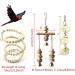CHICAB 8 Colorful Parrot Toys - Natural Wood Hammock & Perch for Small Birds | Eco-Friendly Bird Toys - Buy Online on GoSupps.com