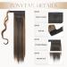 S-noilite Trendy 23 Straight Wrap Around Ponytail Clip in Hair Extension Dark Brown & Sandy Blonde 23 Inch - Buy Online on GoSupps.com