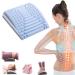 Back pillow for the waist and neck neck and back extensor 29.5 * 24 * 9cm long loins for car sofa bed (color: blue) blue