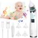 Baby nasal sucker electric nose cleaner with 4 snot suction nozzles automatically nasal with 3 suction strong for toddlers and infants electrical nose cleaner with music soothing function