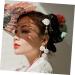 FRCOLOR 1 pair fringe clip womens hair accessories wedding hair barrettes wedding hair accessory shiny pearl hairpin crystal hair barrettes hair clip girl alloy Plush white China - Buy Online on GoSupps.com
