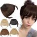 Bangs Hair Clip Fake Bangs Synthetic Blunt Bang Clip in Hair Extension Women Blunts Fringe Hair Black Brown Bangs 2 Clips Bangs Clip in Hair(Color:Light brown) 8inch Light brown - Buy Online on GoSupps.com