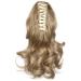 Long Short Claw Ponytail Hair Extension | Clip-in Synthetic Hairpiece 12 Curly Ash Blonde - Buy Online on GoSupps.com
