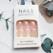 Shop Pink French Tip Press-On Toenails | Short Glitter False Nails for Women | 24 Pcs Full Cover Stick-On Toenails - Buy Online on GoSupps.com