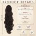 BARSDAR 26'' Wavy Drawstring Ponytail Extension in Dark Brown - Synthetic Clip-In Hairpiece for Women - Ideal for Daily Wear, Parties, and Halloween - Buy Online on GoSupps.com