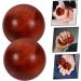 FOYTOKI 2pcs Wooden Ball Muscle Stretch Balls | Fitness Hand Exercise Balls | 5x5cm | Premium Woodcraft for Strength & Flexibility - Buy Online on GoSupps.com