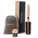 Bestool round brush to blow -dry wild boar bristles with nylon pins round hair brush professional round styling brush for women and men smoothing curling improvement of hair texture (barrel 20mm)